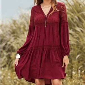Suzanne Betro Maroon Dress
